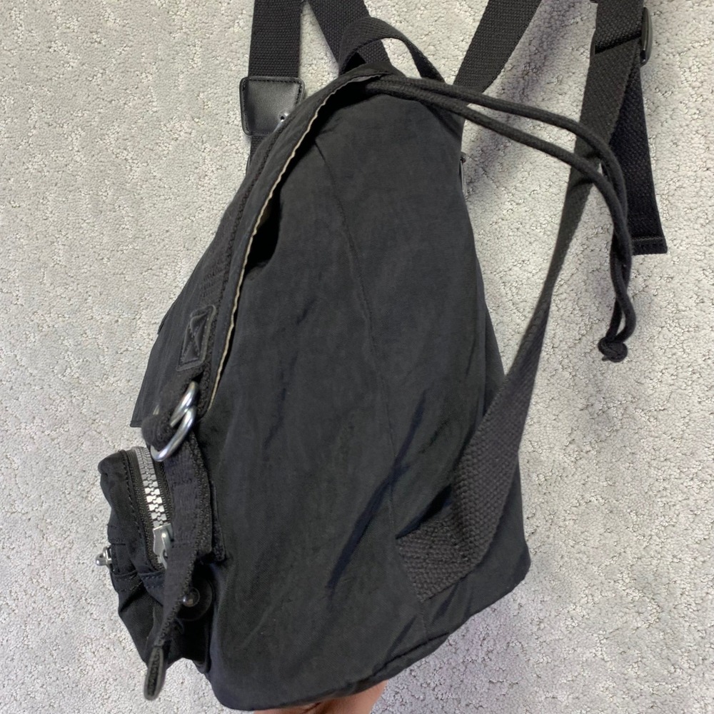 Kipling Black Nylon Backpack Drawstring Flap Back… - image 6